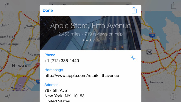 Apple Maps Yelp images