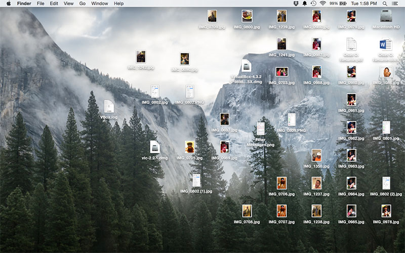 Mac - Cluttered Desktop - Shade