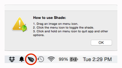 Shade - Mac app - Settings