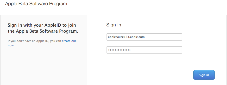 iOS 9 Sign-up