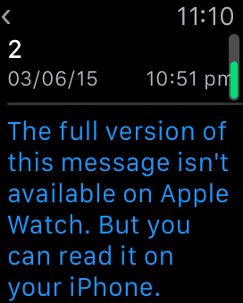 Apple Watch - can't read full version