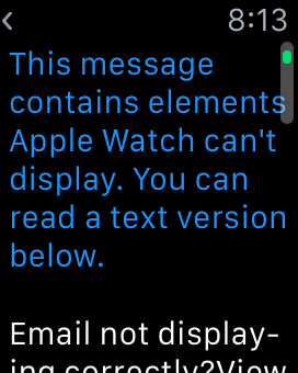 Apple Watch - contains elements that can't be read