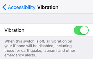 iOS 9 - Disable Vibrations