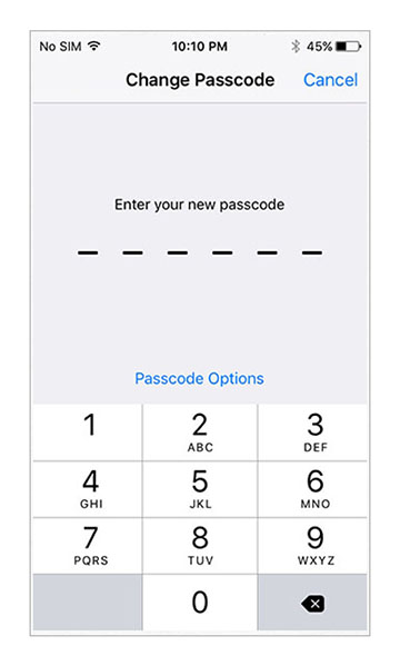 iOS 9 - Settings - Passcode