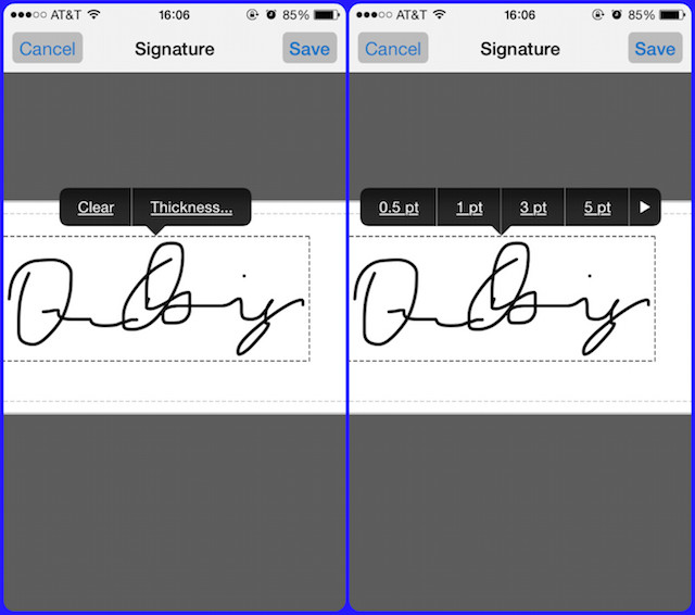 Signature - options