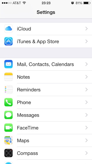 iPhone - Calendar - Settings
