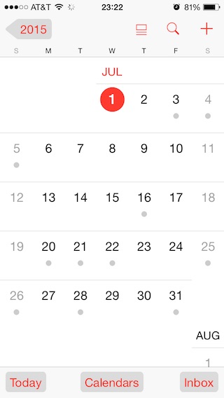 iPhone - Calendar