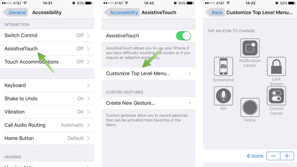 How to customize the Assistive Touch menu in iOS 9 iPhone Hacks 1