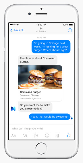 Facebook M personal assistant