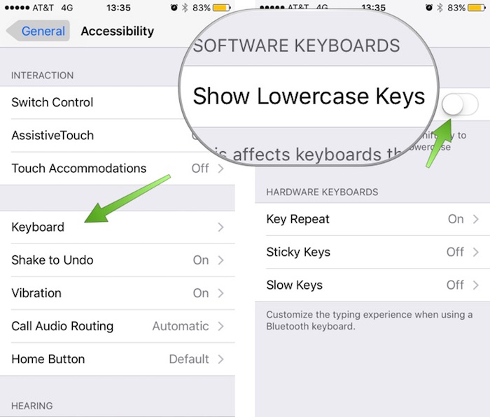 Keyboard - Case Sensitive