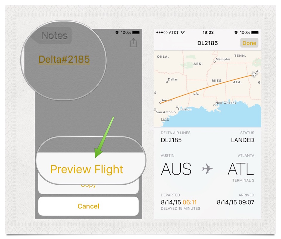 iOS 9 - Flight tracker