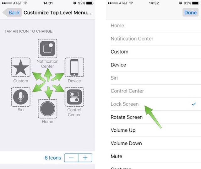 Replace - Assistive Menu