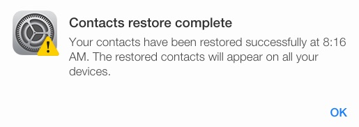 iCloud Restore - Complete