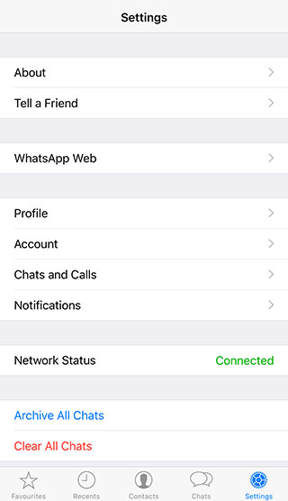 WhatsApp Web Settings