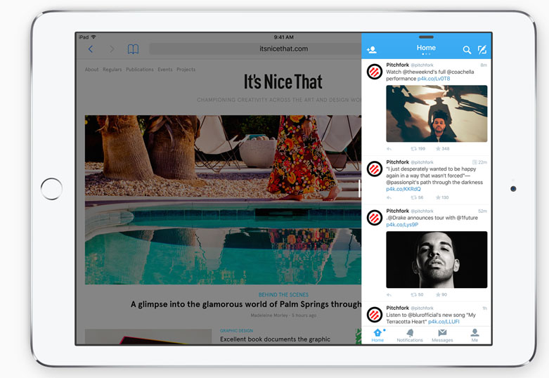 iOS 9 - Multitasking for iPad - Slide Over