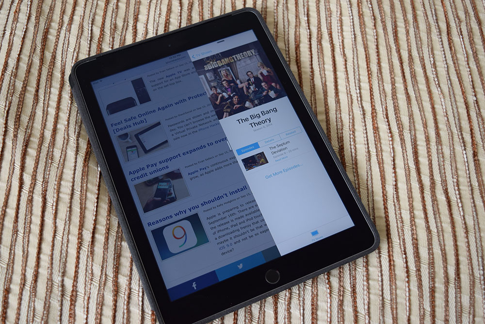 iOS 9 - iPad multitasking - Slide over