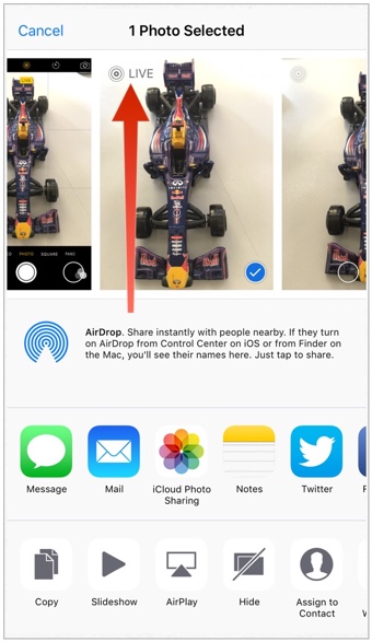 iPhone 6s - 3D Touch - Live Photos - Share