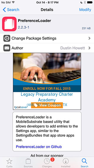 iOS 9 - PreferenceLoader