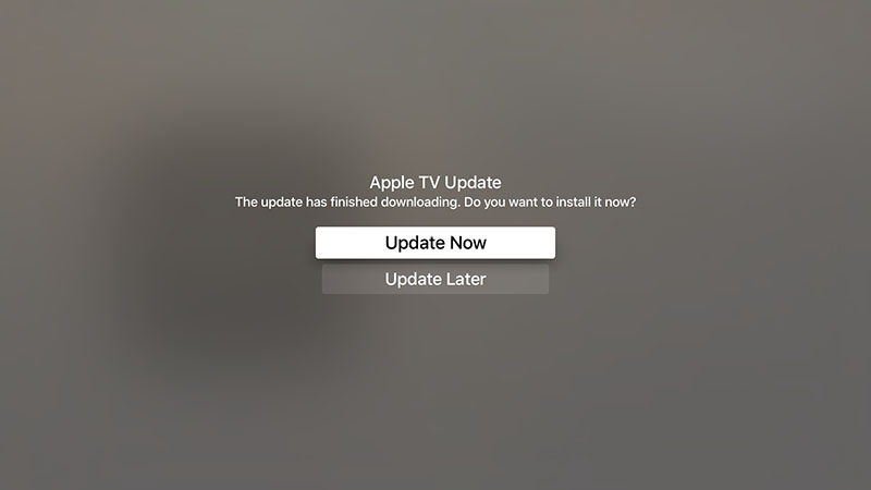 tvOS software update for Apple TV - Updated Now
