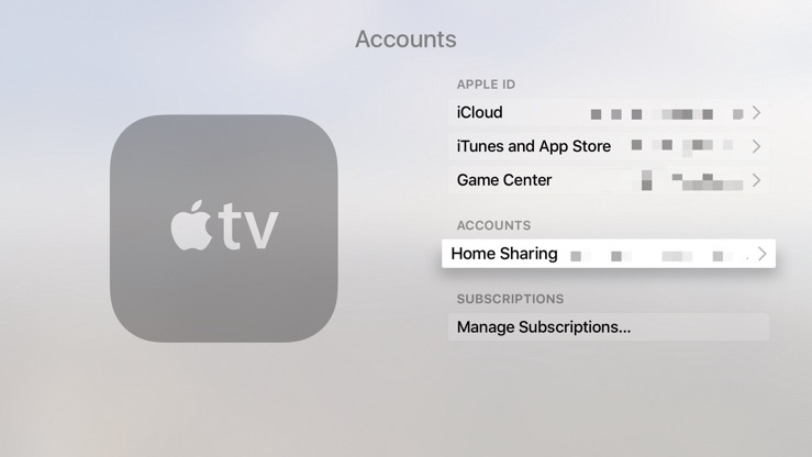 Home Share - Apple TV
