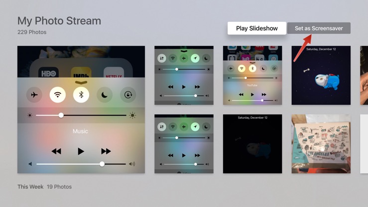 Set as Screensaver - Apple TV