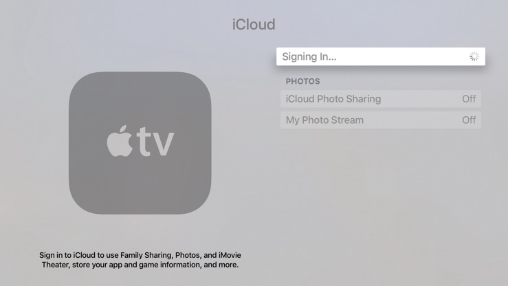 Signing In - iCloud