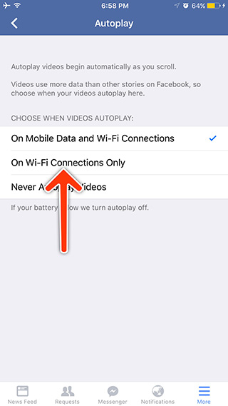 Mobile Data Usage - Facebook - Wifi Only