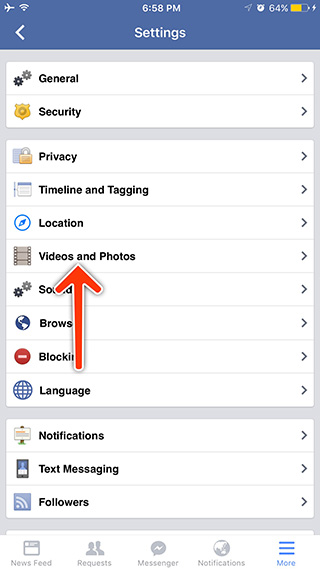 Mobile Data Usage - Facebook - Videos and Photos
