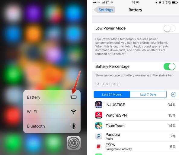 iPhone 6s - 3D Touch Tips - Battery