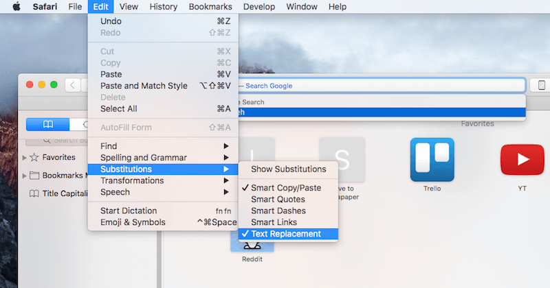 text replacement mac 2