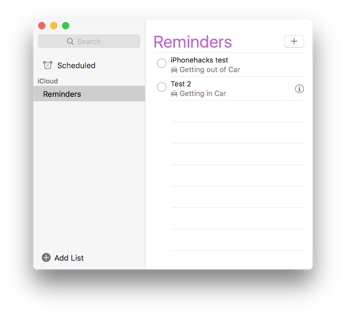 Mac - Reminders
