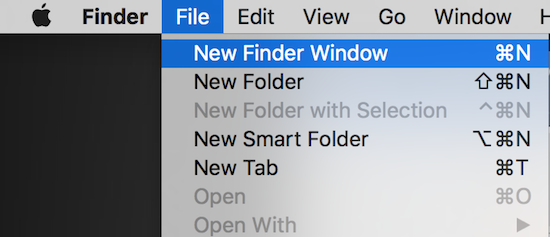 New Finder Window