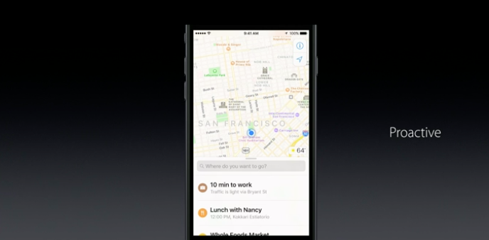 iOS 10 Maps Proactive