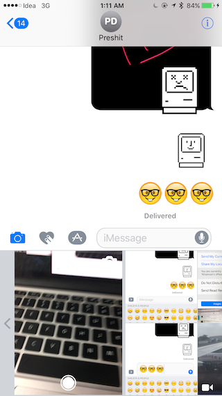 ios 10 messages camera keyboard