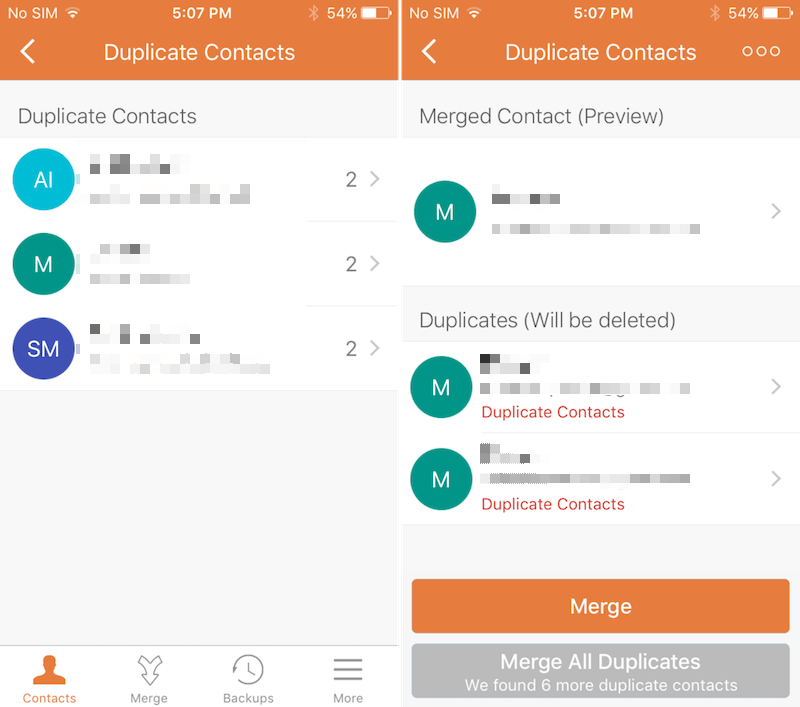 iphone duplicate contacts 4