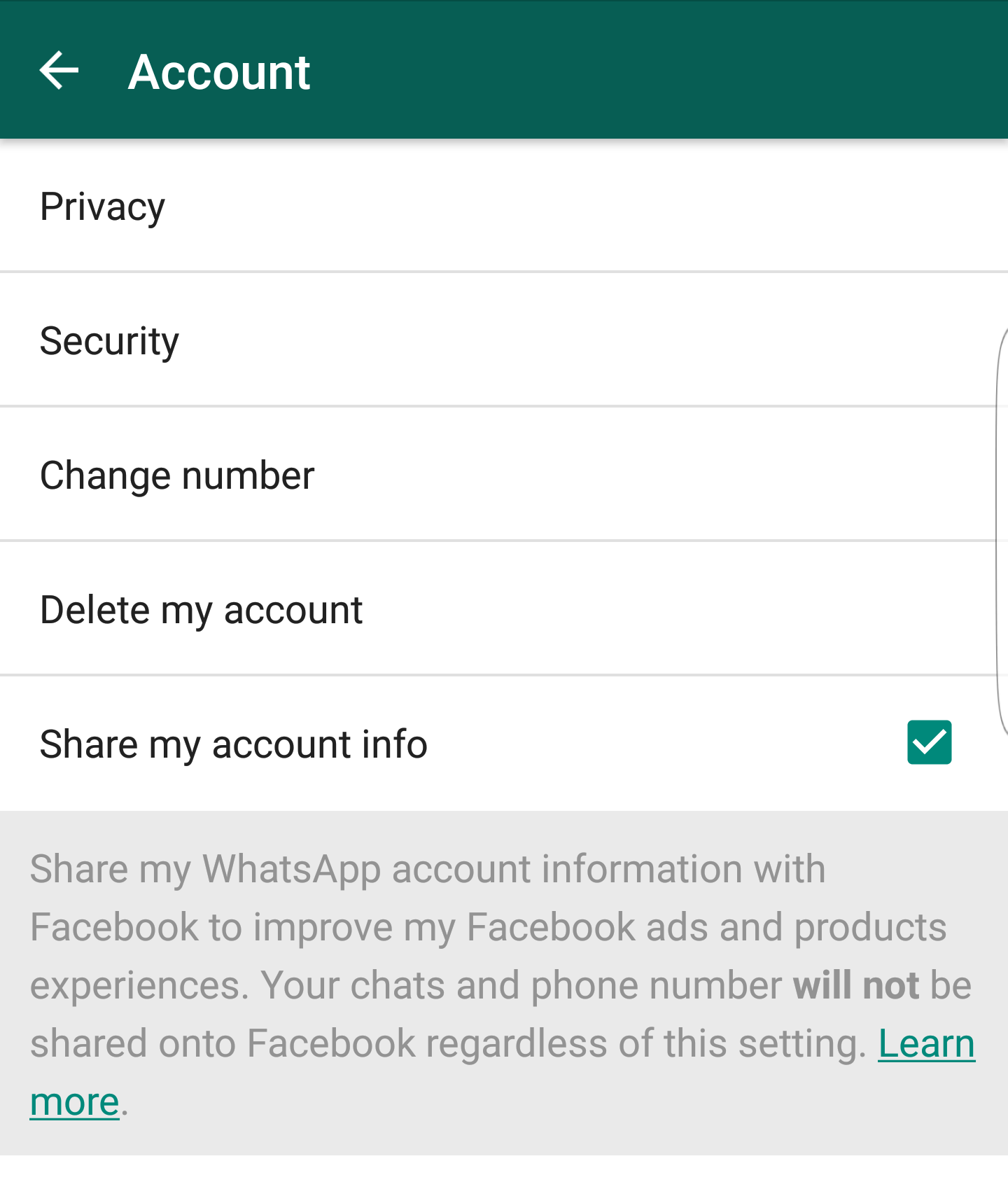 WhatsApp Privacy Terms