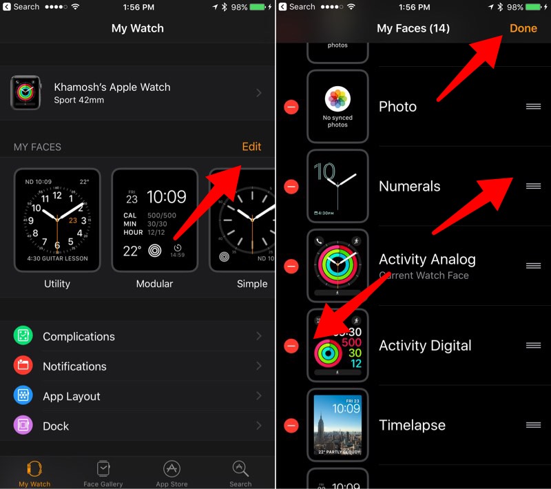 watch os 3 customize watch faces iphone 2