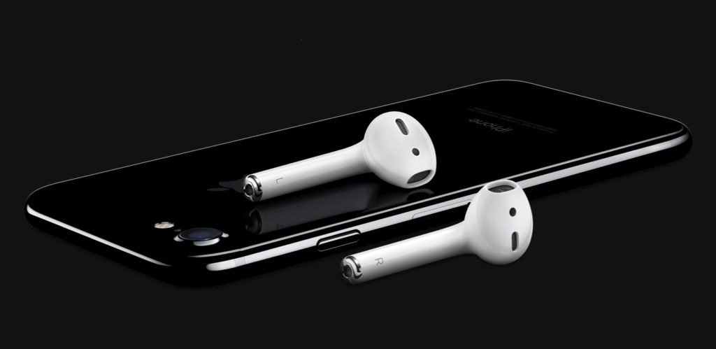 iPhone 7 with AirPods