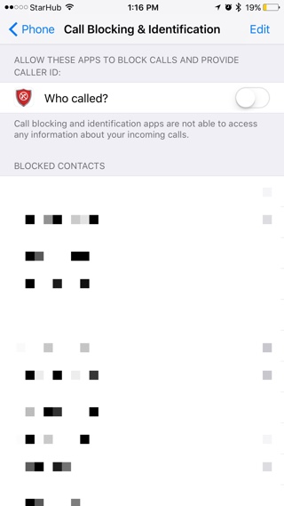 iPhone 7 - Call Identification