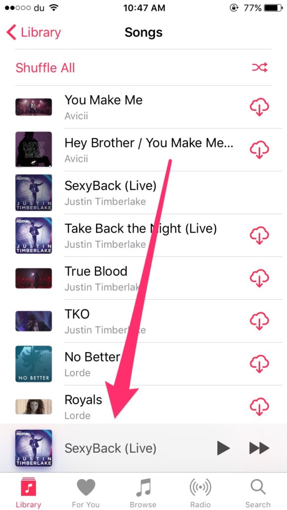 repeat a song in ios 10 music app