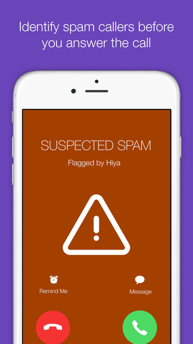hiya app spam call blocking
