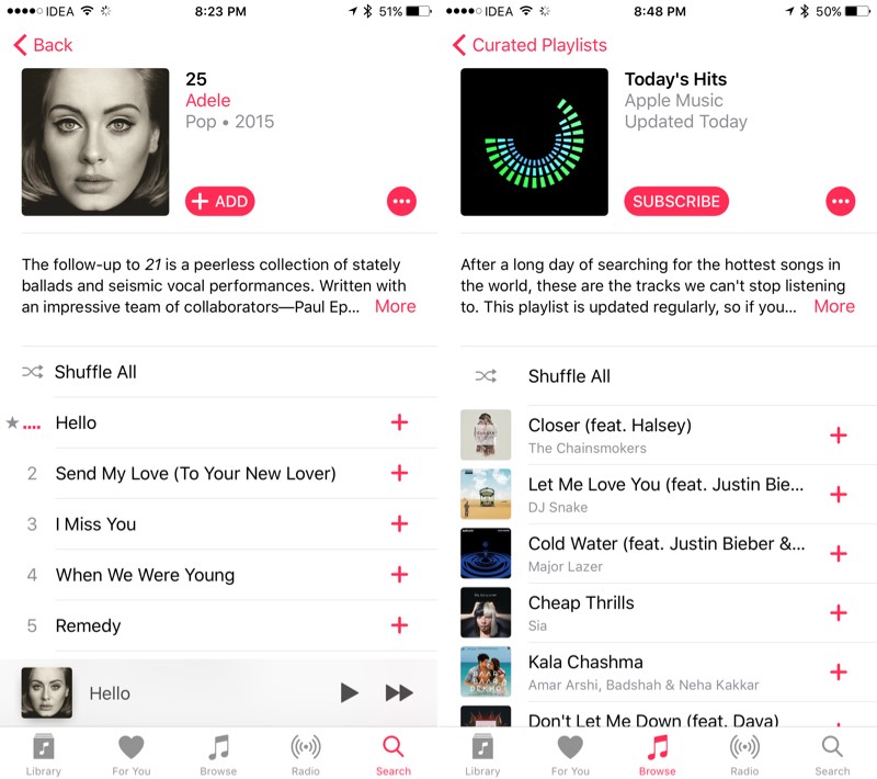 shuffle songs ios 10 music app 3