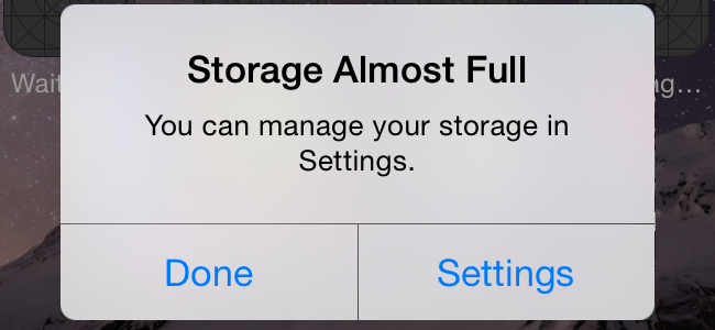 iPhone Storage full