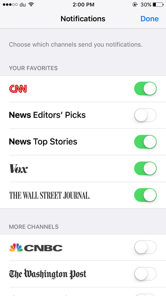 disable apple news notifications