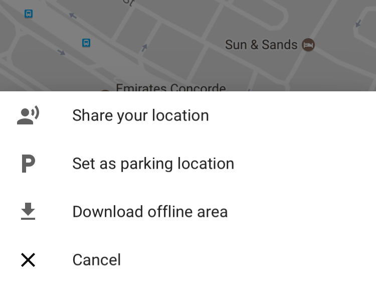 add car parking location google maps