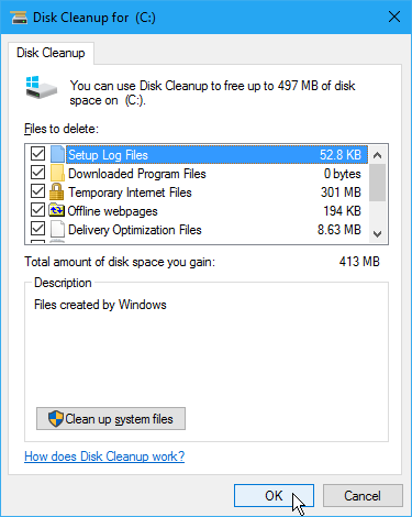 Windows Disk Cleanup Tool