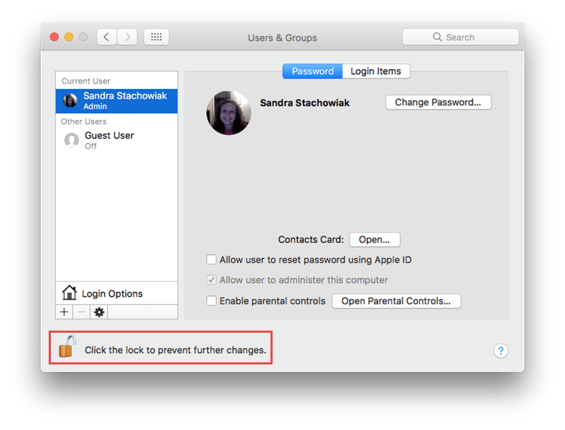 Mac Unlock Users