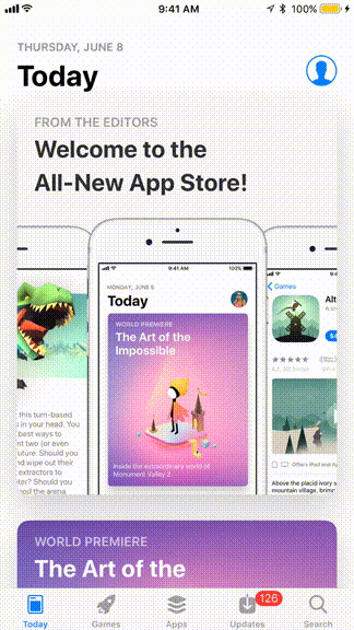 iOS 11 App Store Toda tab
