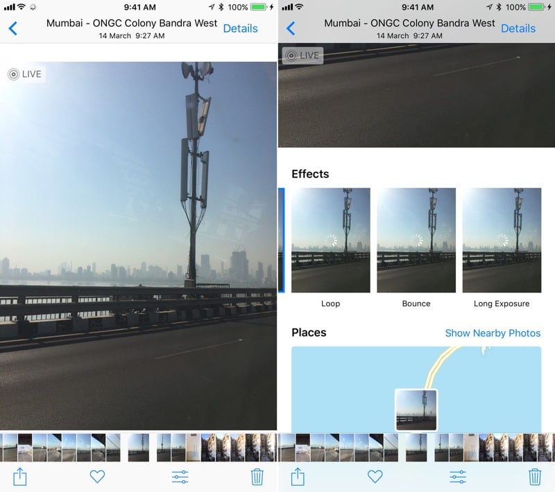 iOS 11 Photos app Live Photos Effects