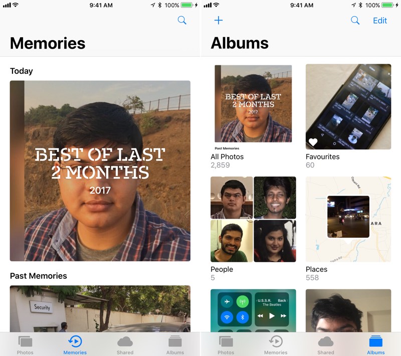 iOS 11 Photos app redesign